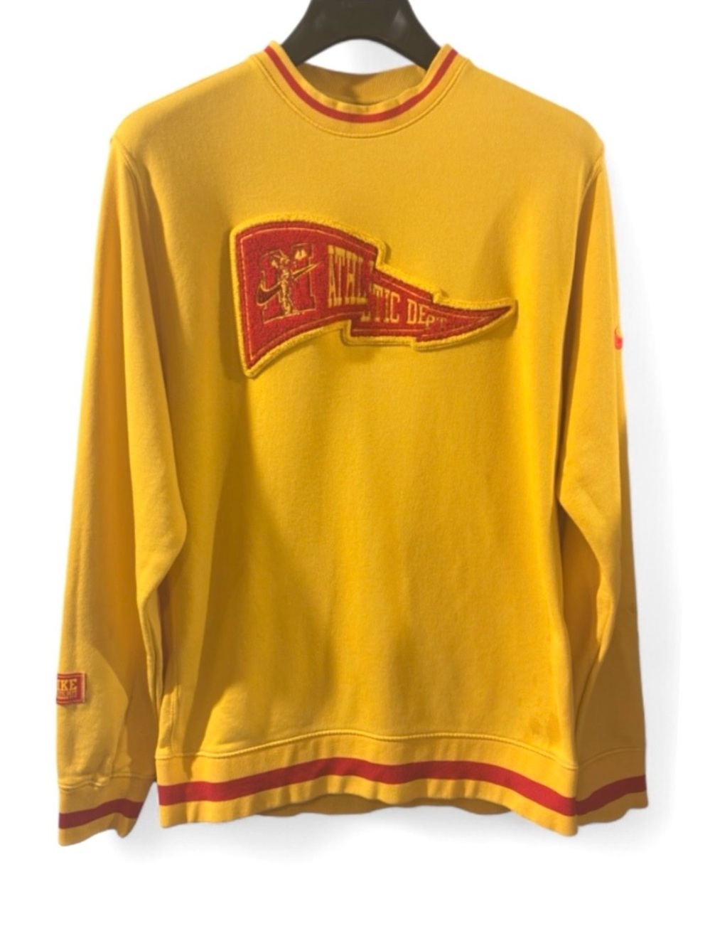 Nike Yellow Varsity Crewneck Sweatshirt Size Men’s Large